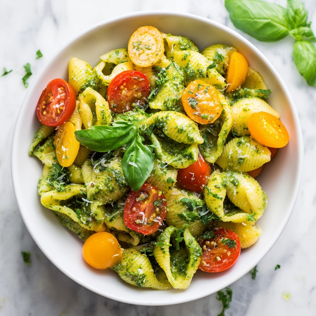Pesto Pasta Salad with Zucchini and Basil Recipe - Recipe Image