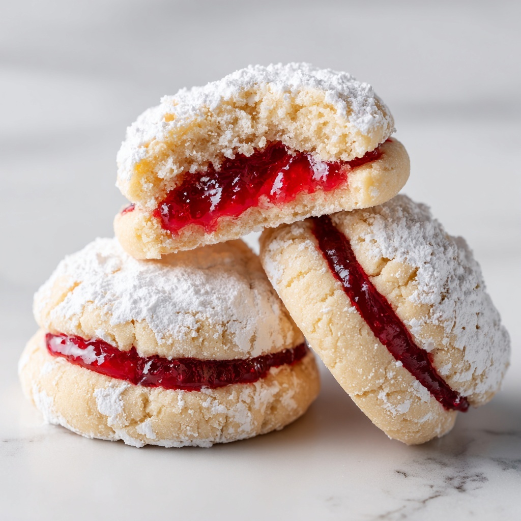 Raspberry Filled Almond Snowball Cookies: An Incredible Sweet Treat Recipe - Recipe Image