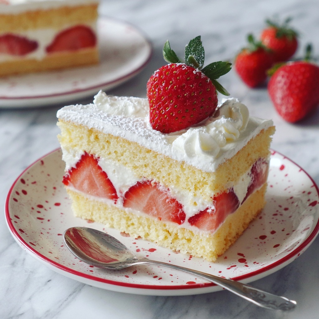 Japanese Strawberry Cake Recipe - Recipe Image
