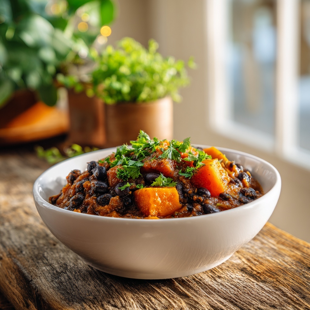 Spiced Sweet Potato and Black Bean Stew Recipe - Recipe Image