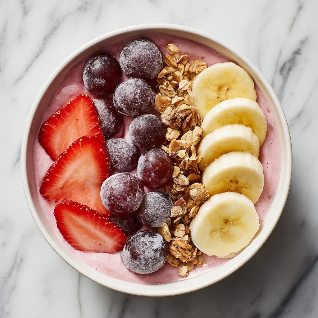Strawberry Banana Smoothie Bowl Recipe - Recipe Image