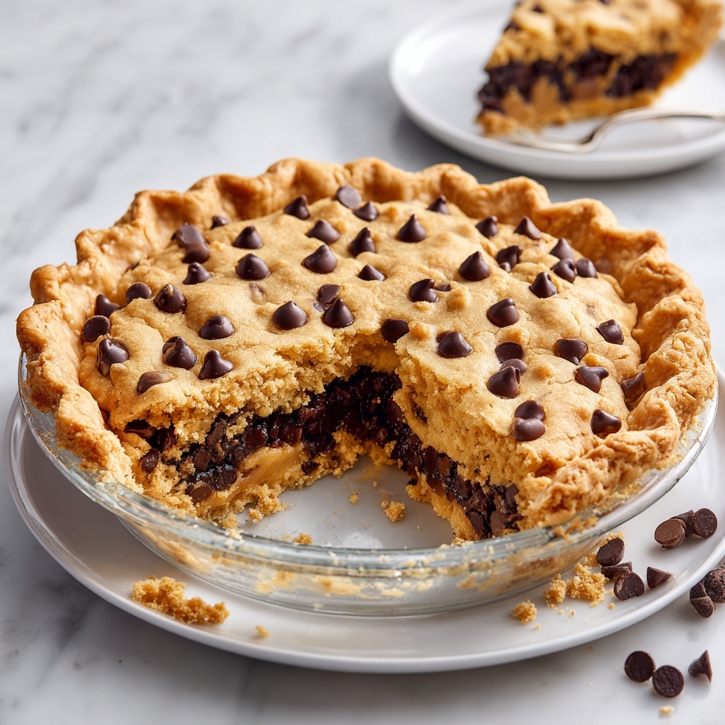 Deep Dish Chickpea Chocolate Chip Cookie Pie Recipe - Recipe Image