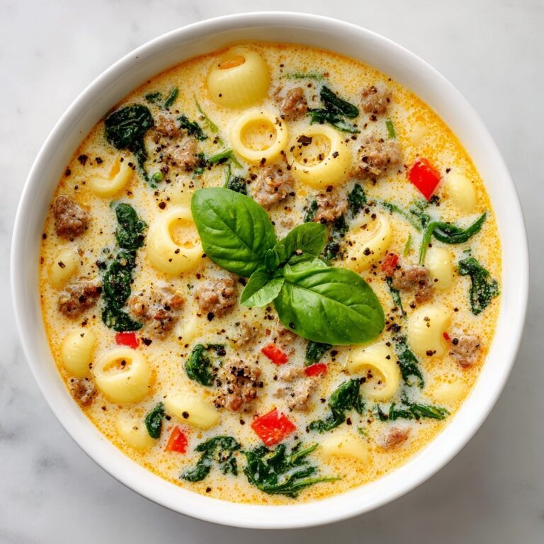 Parmesan Beef Sausage Ditalini Soup Recipe