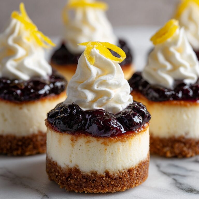 Healthy Mini Lemon Blueberry Cheesecakes Recipe