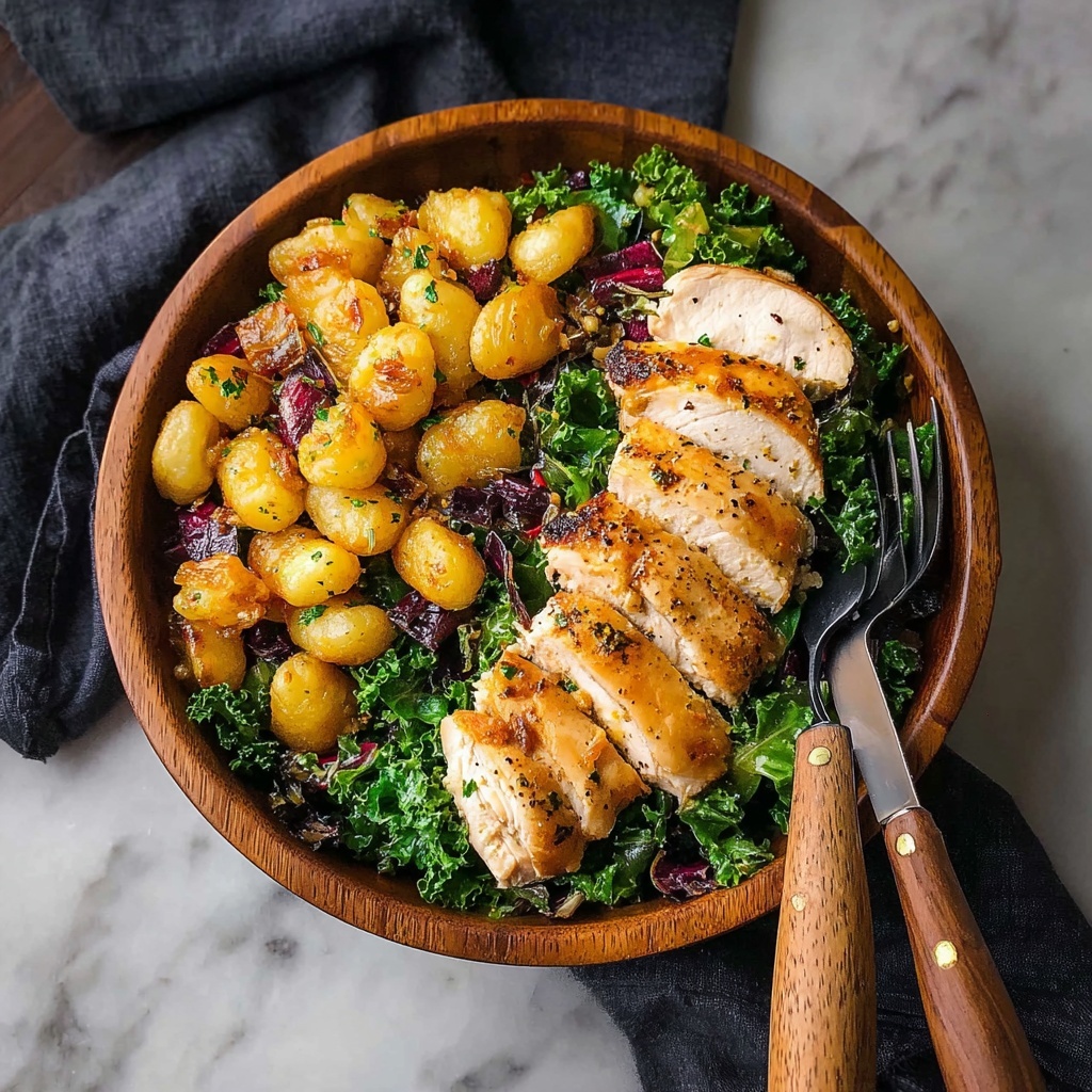 Roasted Chicken and Winter Greens Salad with Hazelnuts and Shallot Vinaigrette Recipe - Recipe Image
