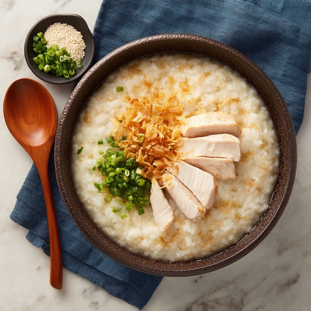Comforting Chicken Congee Recipe for Cozy Evenings Recipe - Recipe Image