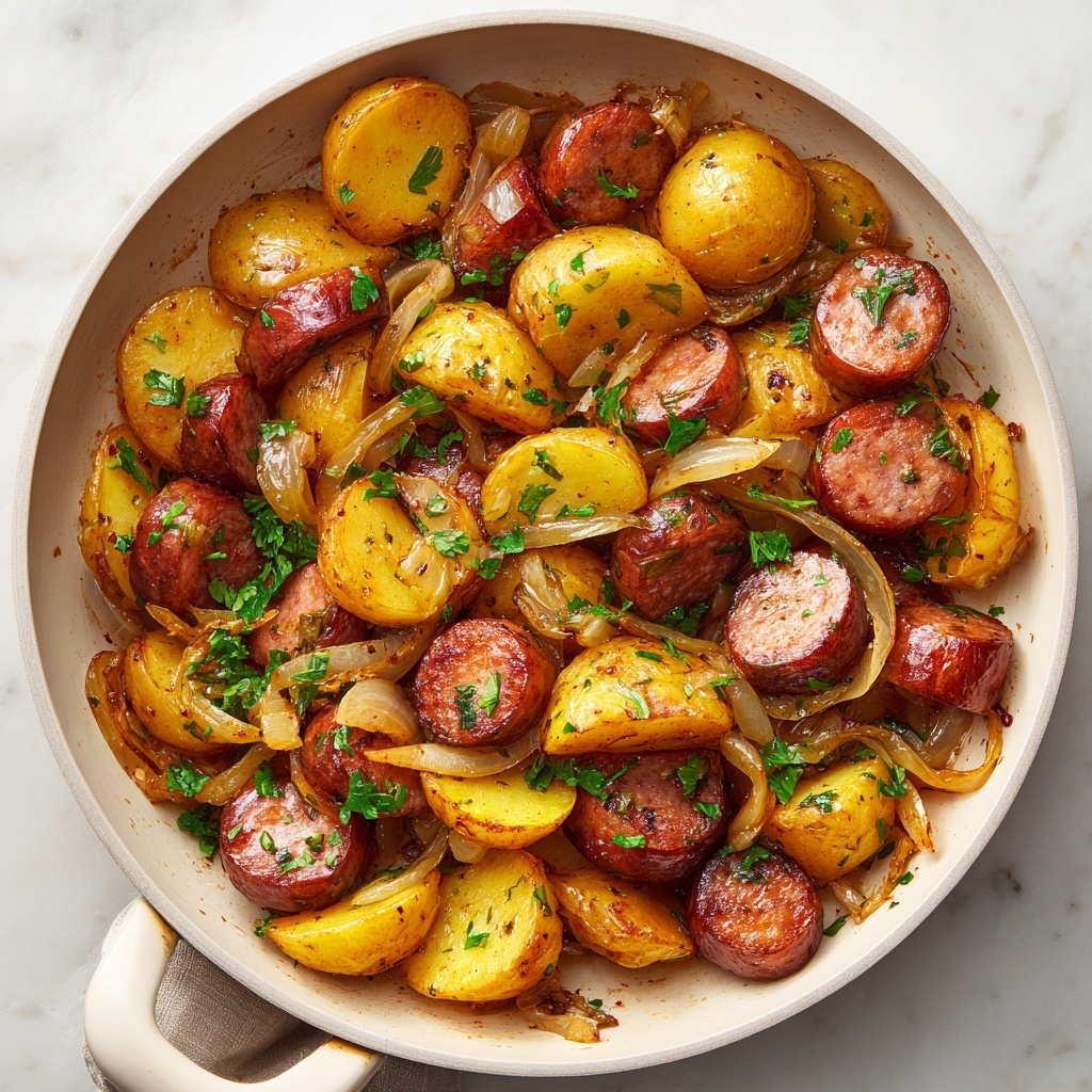 Kielbasa Cabbage Potato Skillet Recipe - Recipe Image