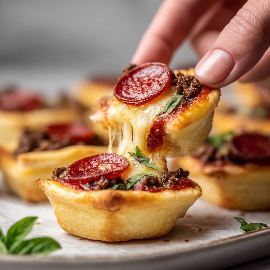 Bite-Sized Pepperoni & Sausage Pizza Puffs Recipe - Recipe Image