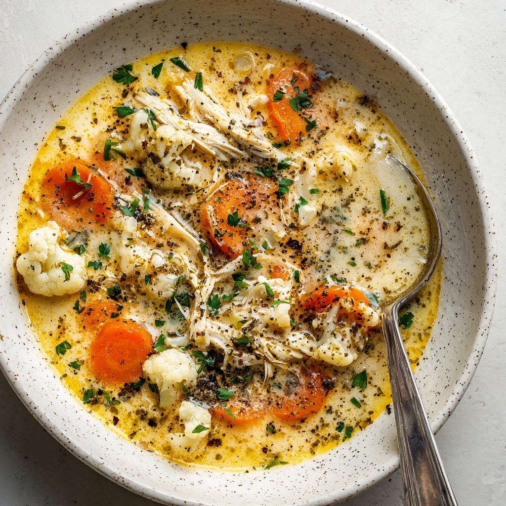 Anti-Inflammatory Cauliflower Chicken Soup Recipe - Recipe Image
