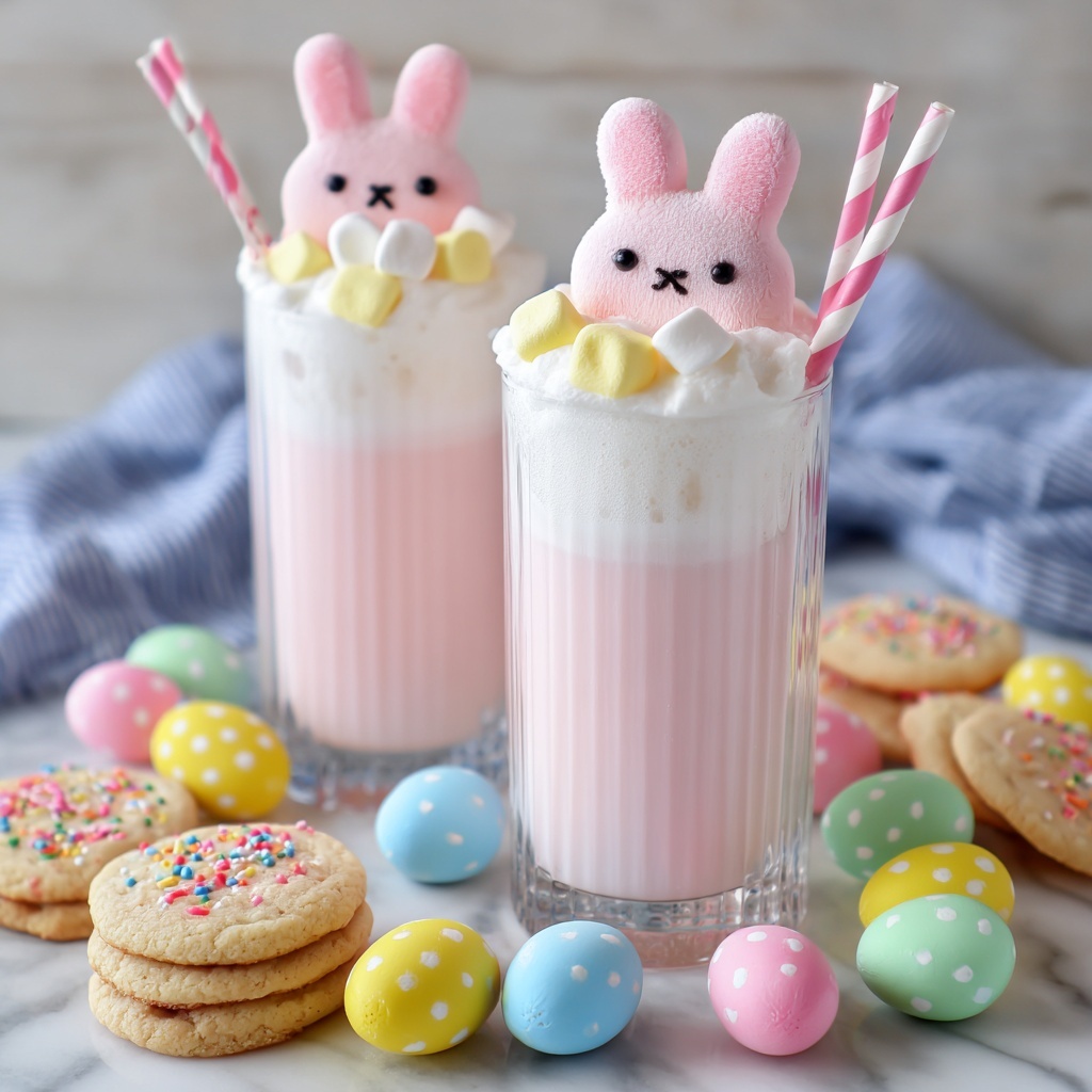 Easter Punch with Strawberry Ice Cream, Lemonade, and Festive Toppings Recipe - Recipe Image