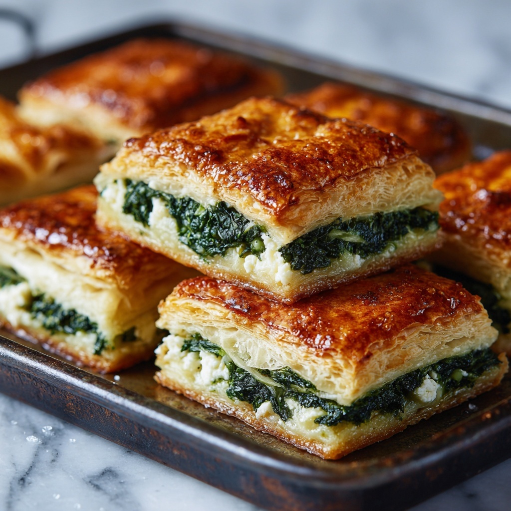 Savory Spinach & Feta Puff Pastry Bites Recipe - Recipe Image