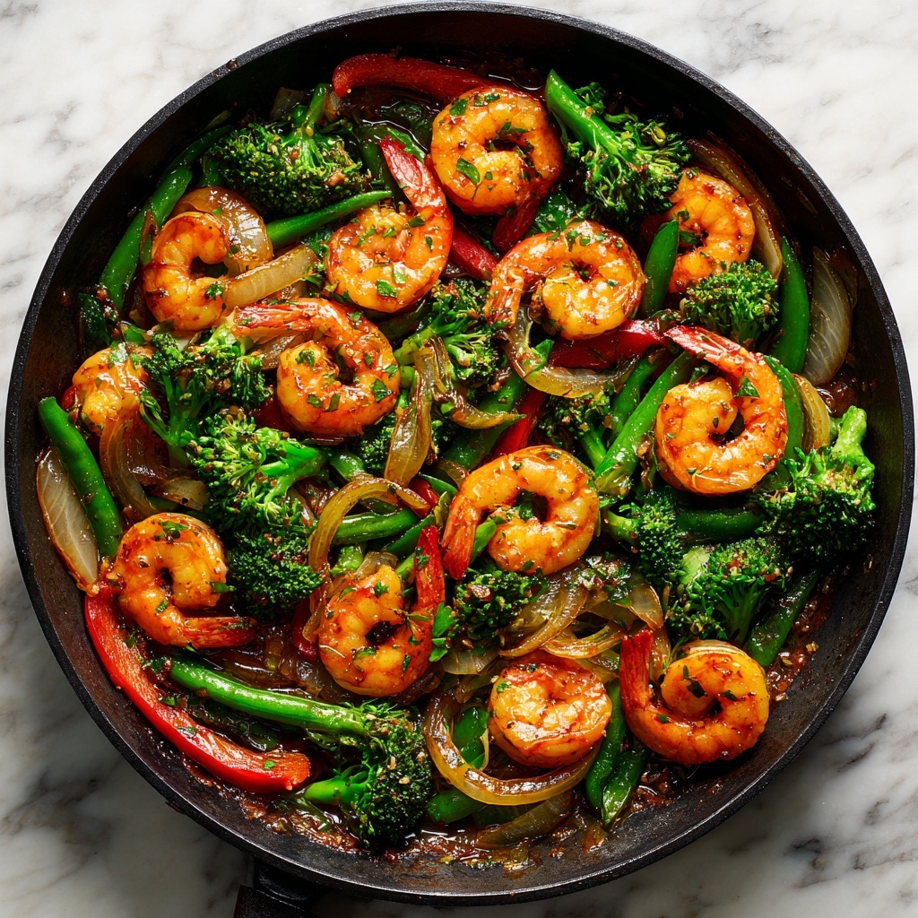Honey Garlic Shrimp Stir Fry Recipe - Recipe Image
