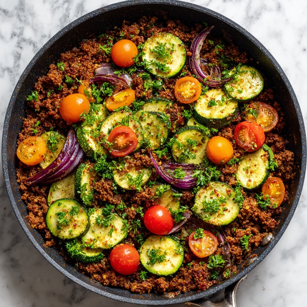 Mediterranean Ground Beef Stir Fry Recipe - Recipe Image