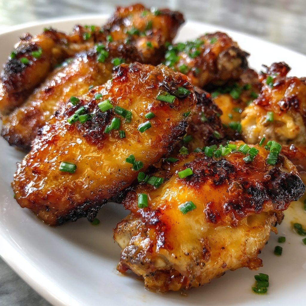 Grilled Honey Garlic Chicken Wings Recipe - Recipe Image