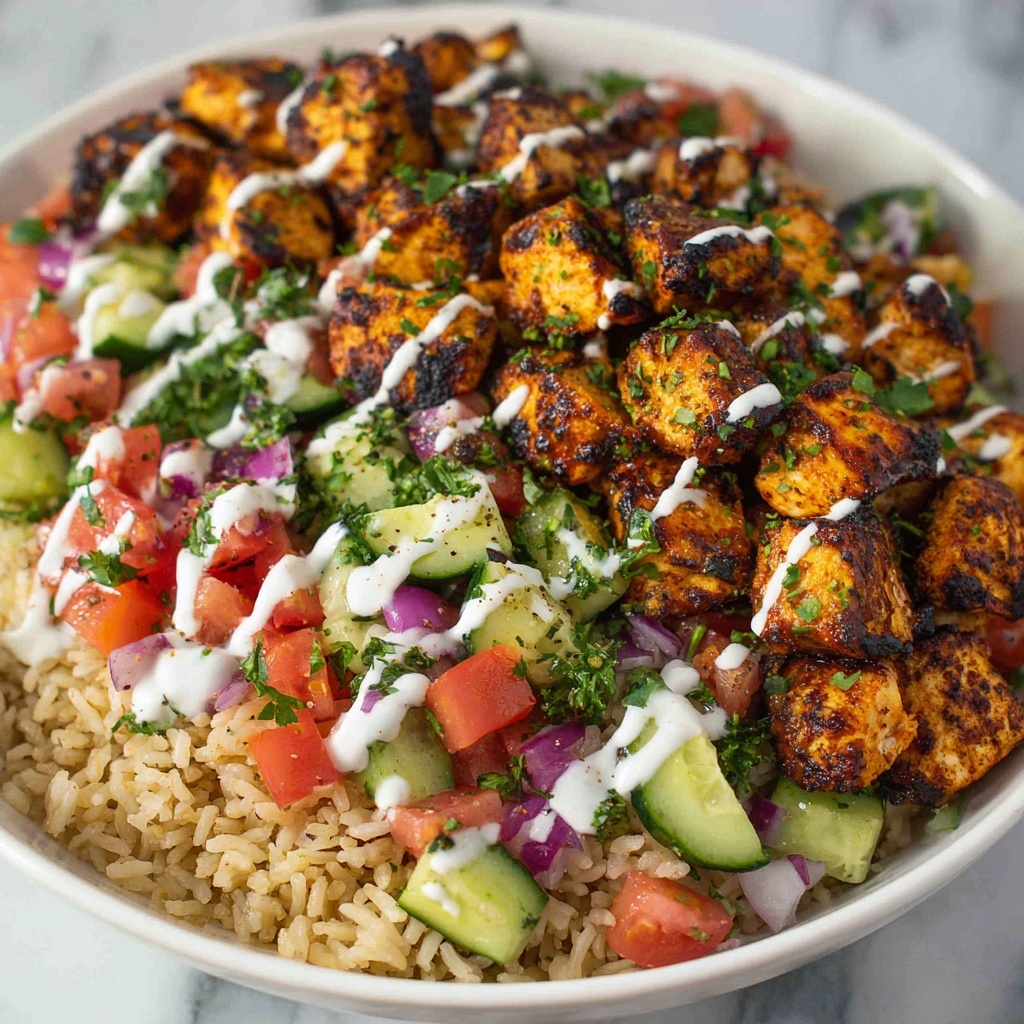 Juicy Chicken Shawarma Crispy Rice Salad Recipe - Recipe Image