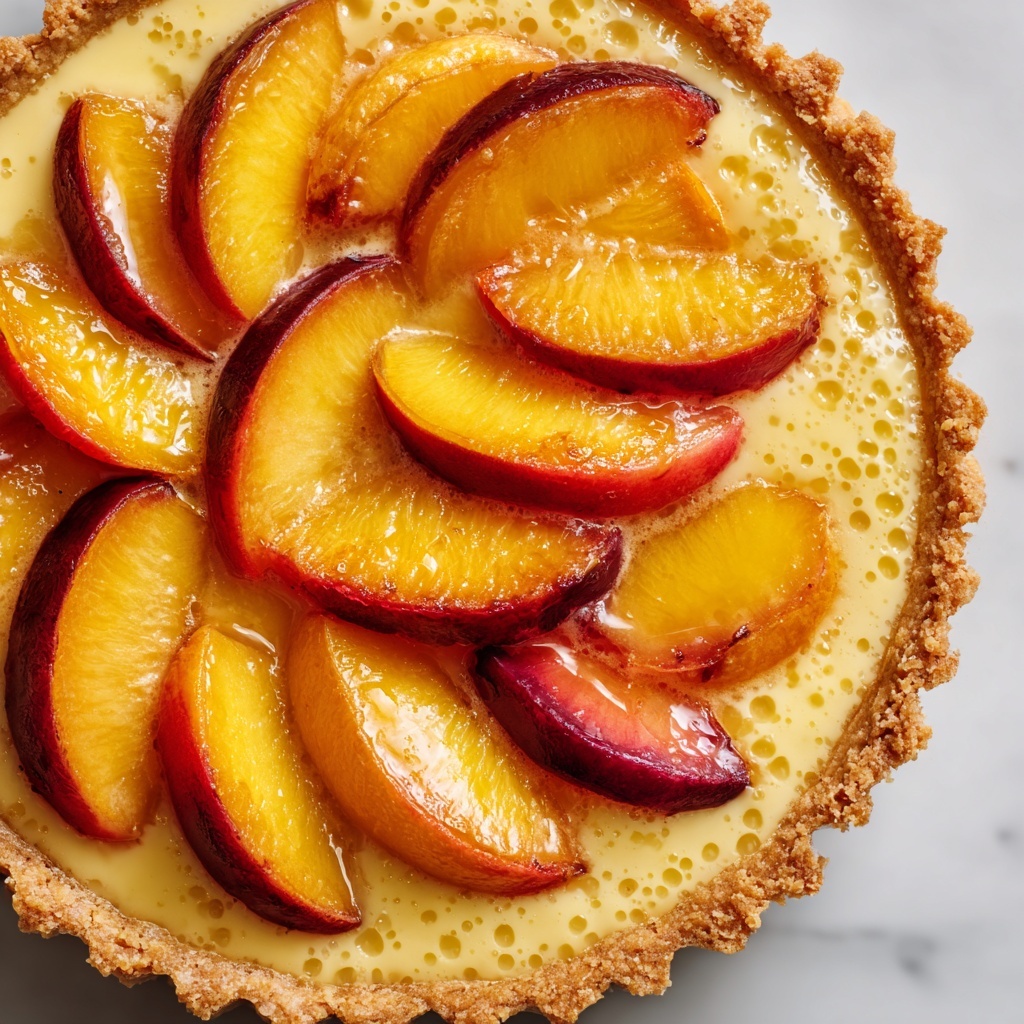Peach Custard Pie Recipe - Recipe Image