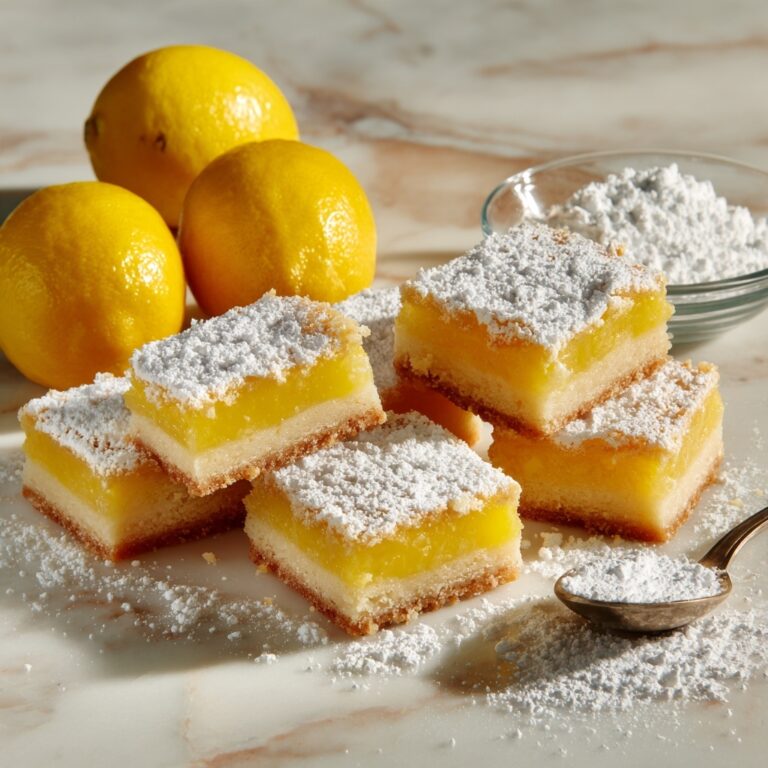 Lemon Bars with Powdered Sugar Recipe