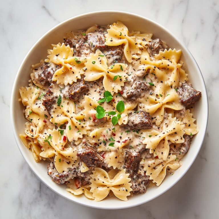Creamy Beef and Bowtie Pasta Recipe