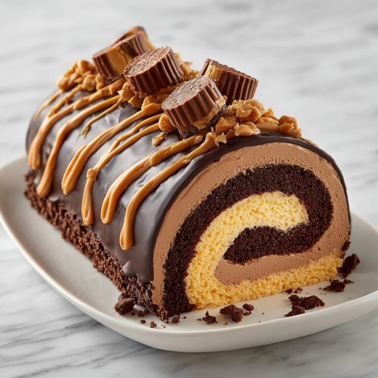 Decadent Chocolate Peanut Butter Cake Roll Recipe