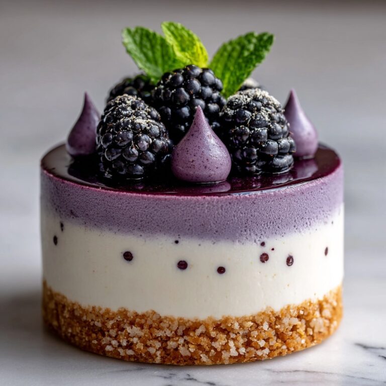 Elegant White Chocolate Blackberry Mousse Cheesecake Recipe