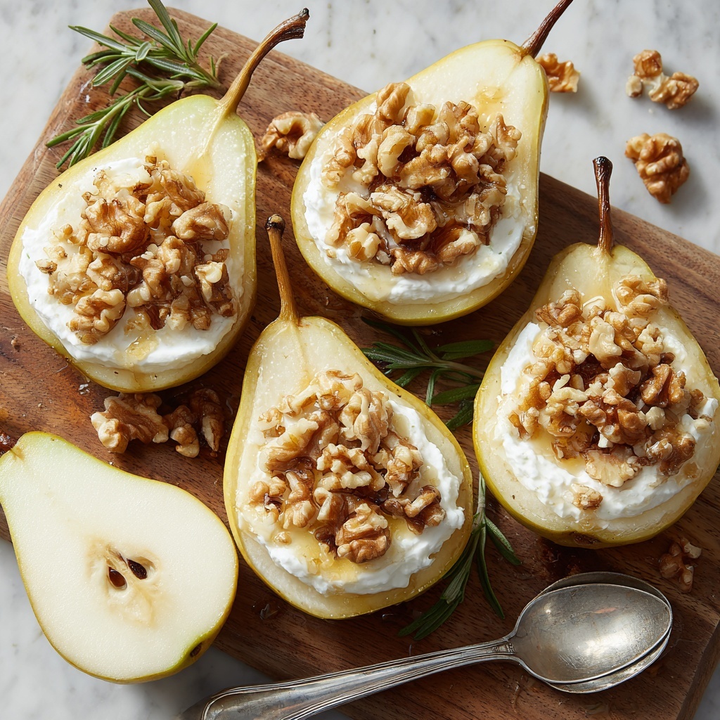 Elegant Blue Cheese Stuffed Pears Recipe - Recipe Image