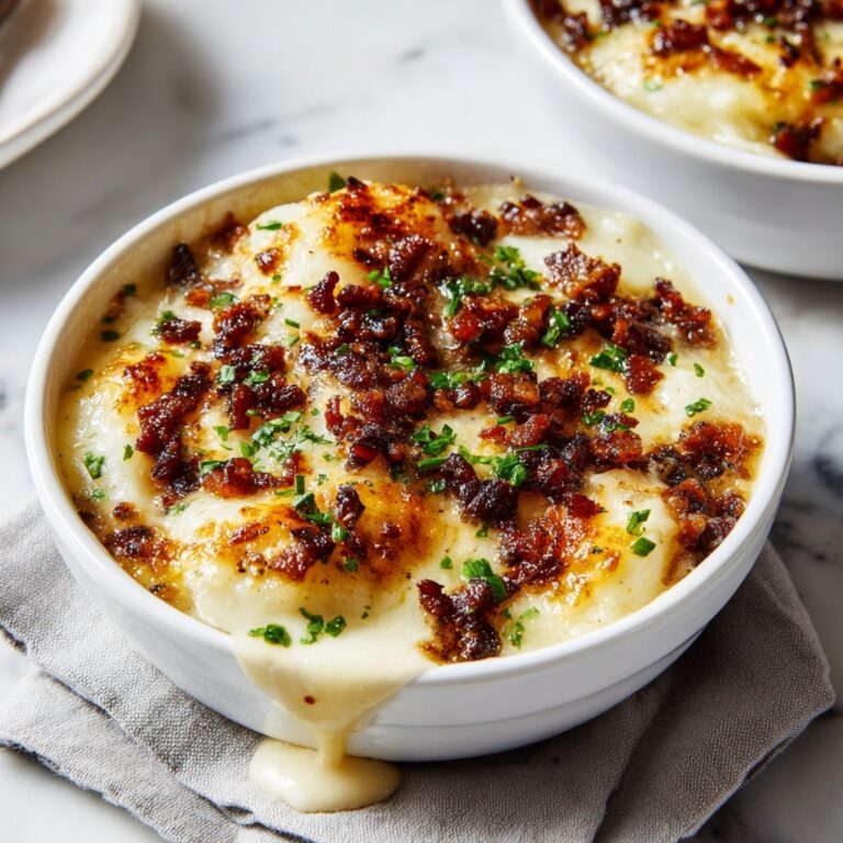 Cheesy Mashed Potato Casserole with Bacon and Green Onions Recipe