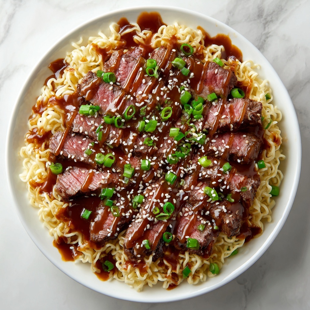 Garlic Butter Steak Lightning Noodles Recipe - Recipe Image