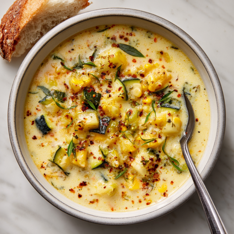 Summer Fresh Corn and Zucchini Chowder Recipe