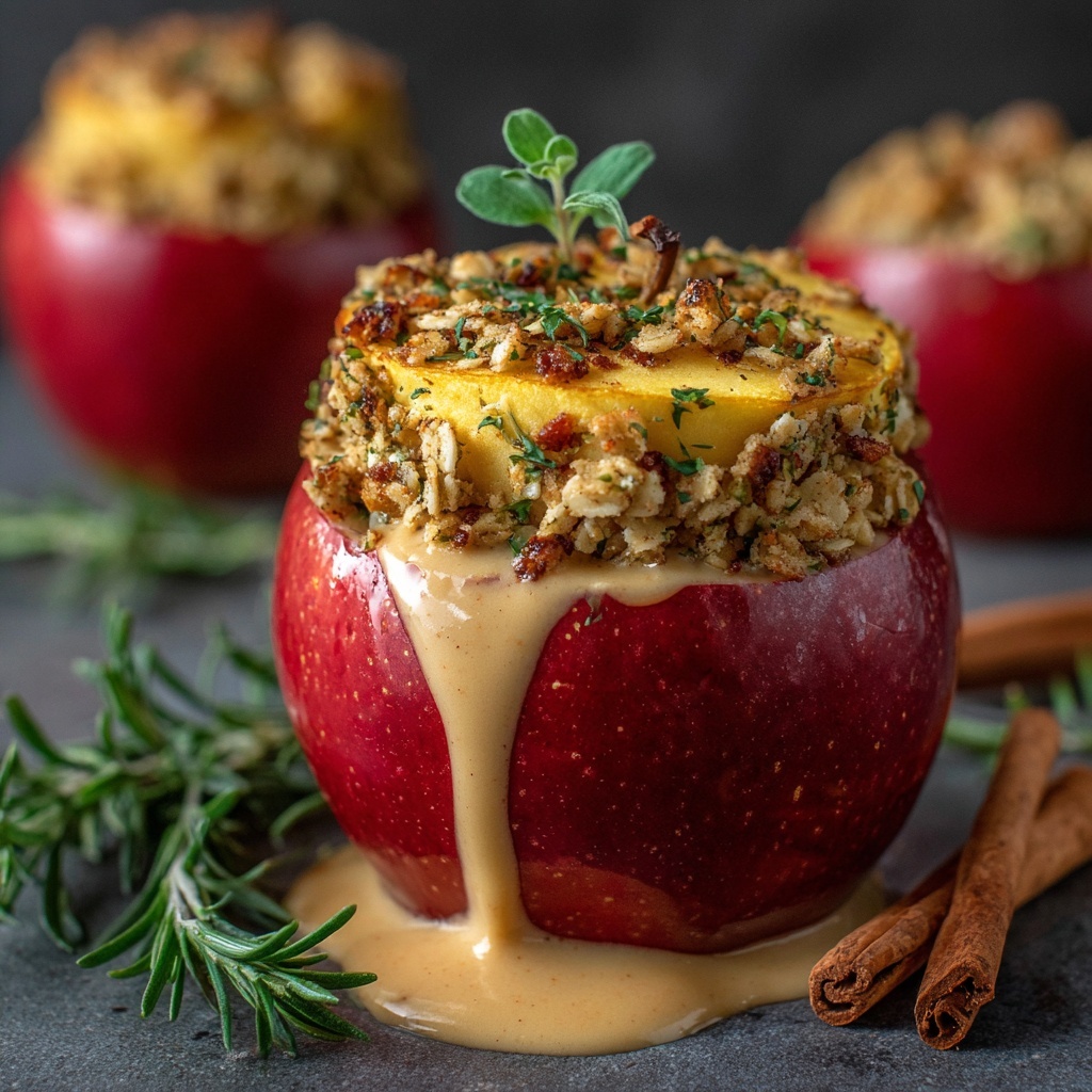 Cinnamon Oatmeal Stuffed Apples Recipe - Recipe Image