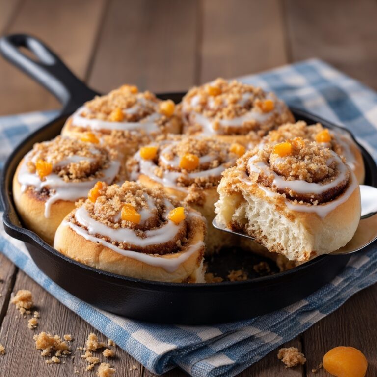Peach Cobbler Cinnamon Rolls Recipe