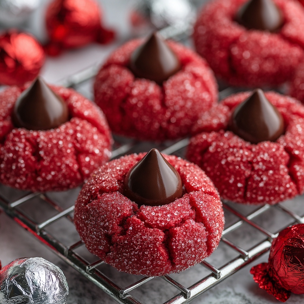 Red Velvet Blossom Cookies Recipe - Recipe Image