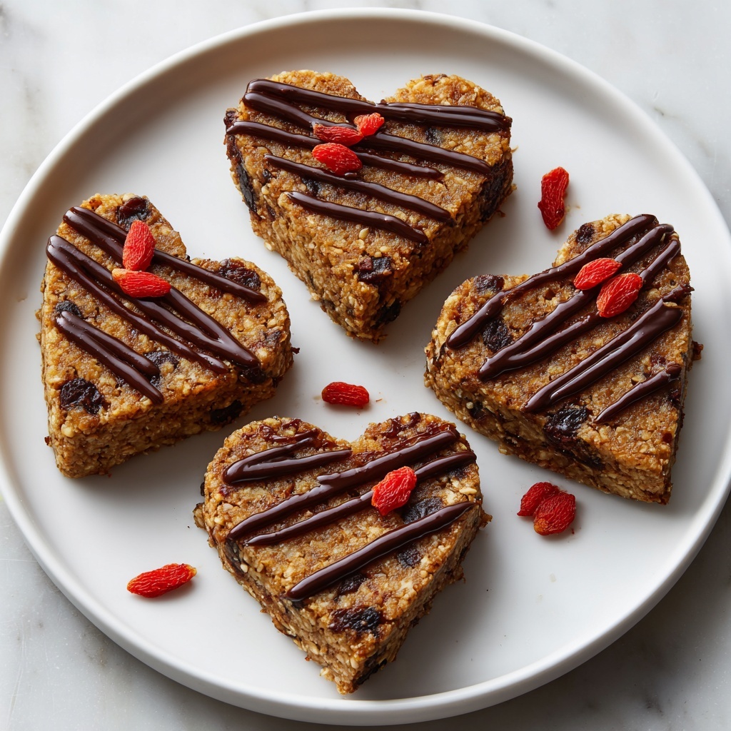 Crunchy Granola Heart Bars with Dark Chocolate and Cranberries Recipe - Recipe Image