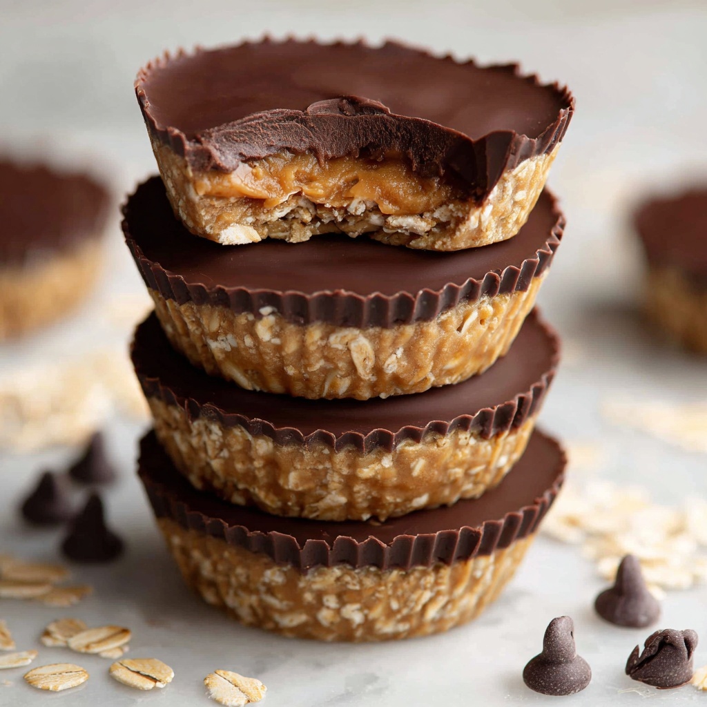 No Bake Peanut Butter Oat Cups Recipe - Recipe Image