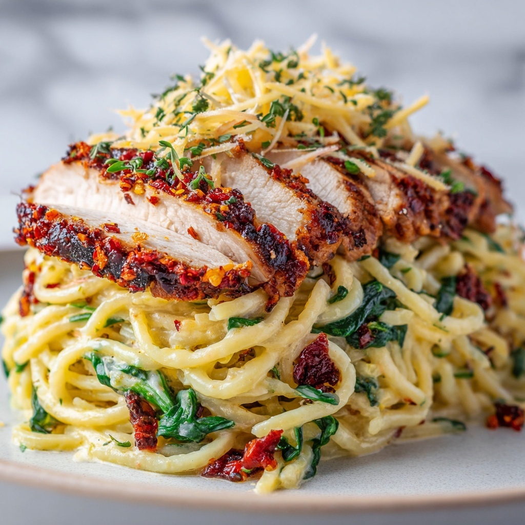 Creamy Parmesan Chicken Pasta Recipe - Recipe Image