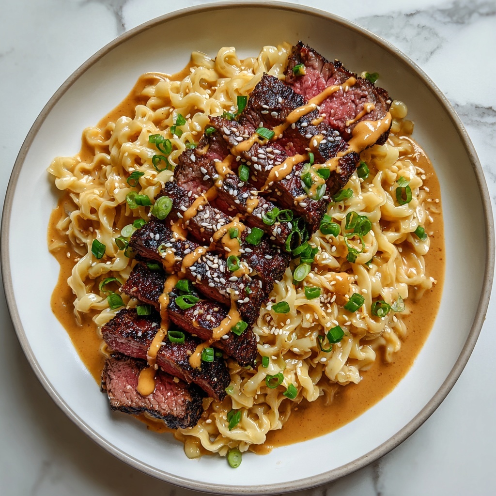 Garlic Butter Steak Lightning Noodles Recipe - Recipe Image