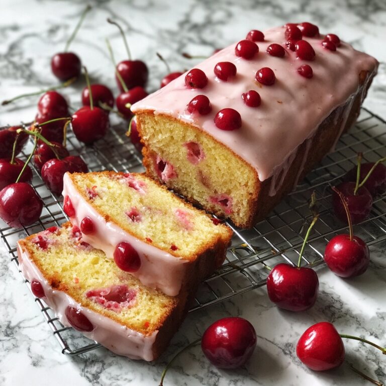 Cherry Bread with Almond Cherry Glaze Recipe