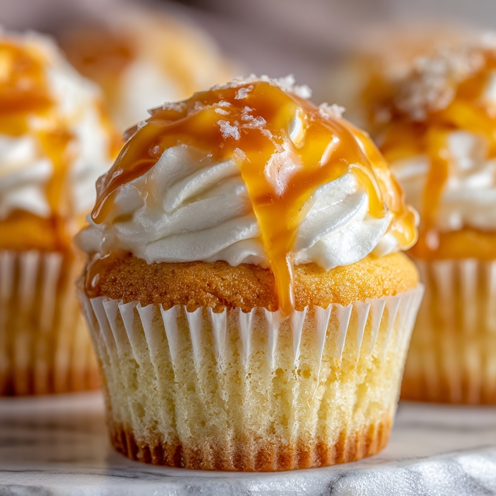 Caramel Cream-Filled Cupcakes Recipe - Recipe Image