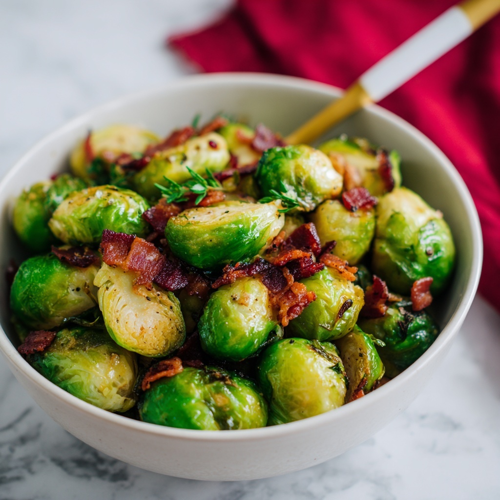 Caramelized Brussels Sprouts with Bacon Jam Recipe - Recipe Image