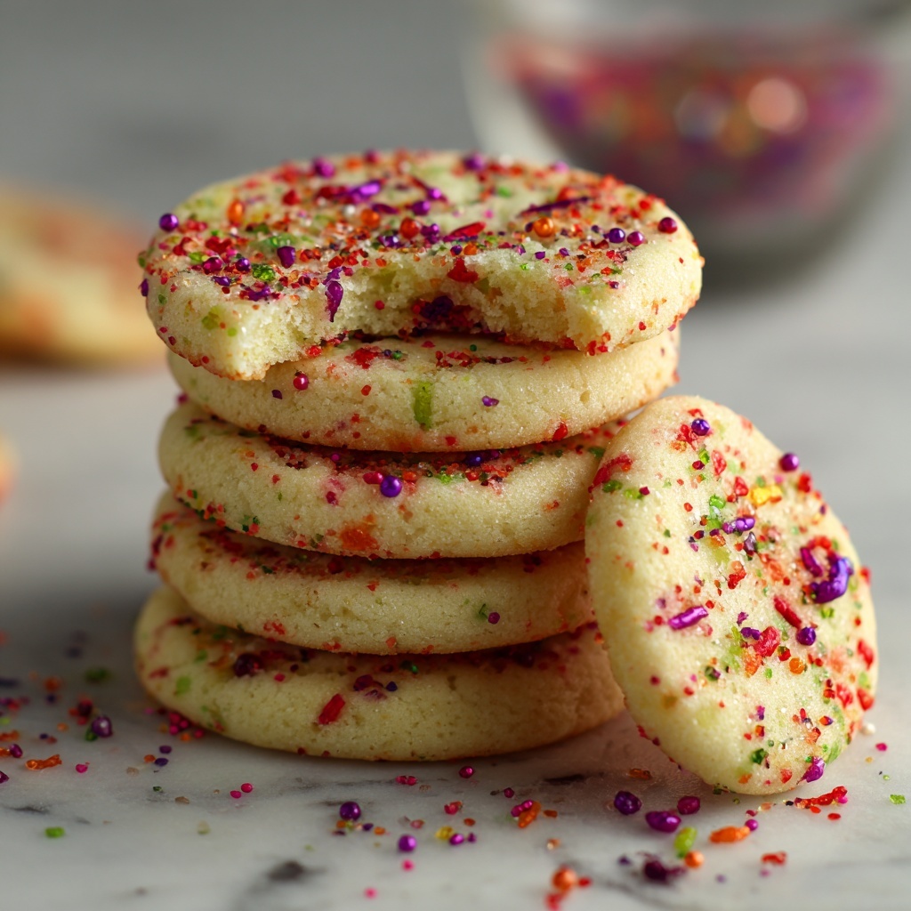 Funfetti Cake Mix Cookies with Cream Cheese Frosting Sandwiches Recipe - Recipe Image