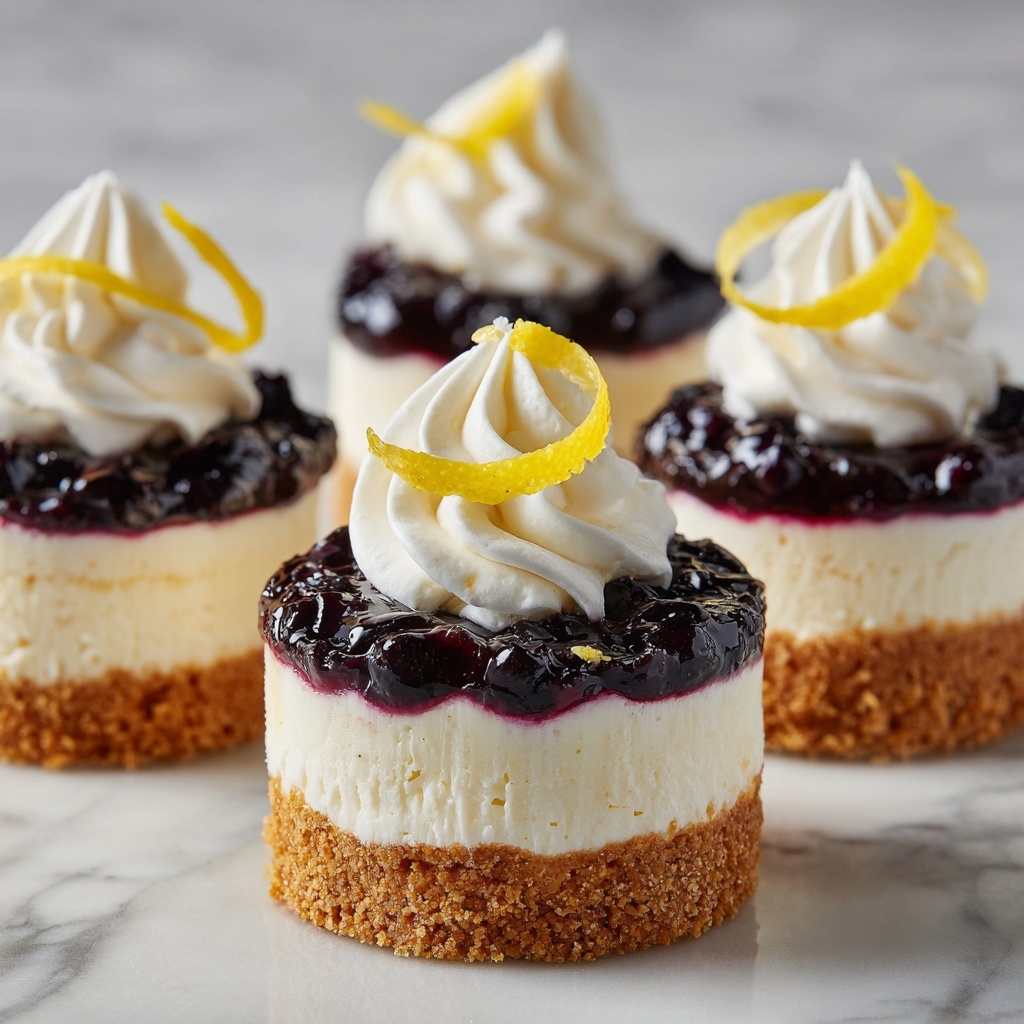 Healthy Mini Lemon Blueberry Cheesecakes Recipe - Recipe Image