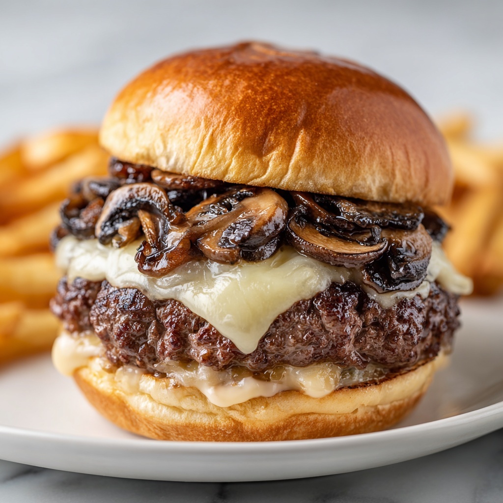 Mushroom Swiss Burger Recipe - Recipe Image