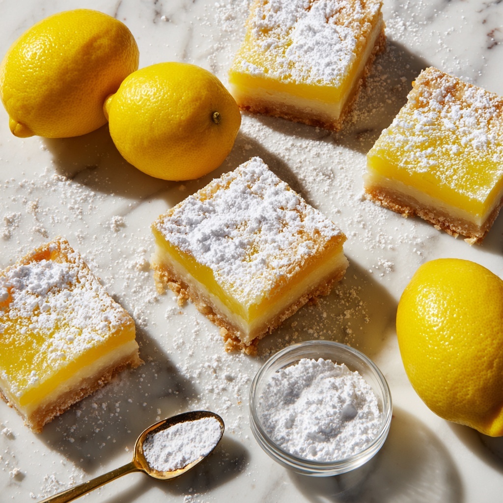 Lemon Bars with Powdered Sugar Recipe - Recipe Image