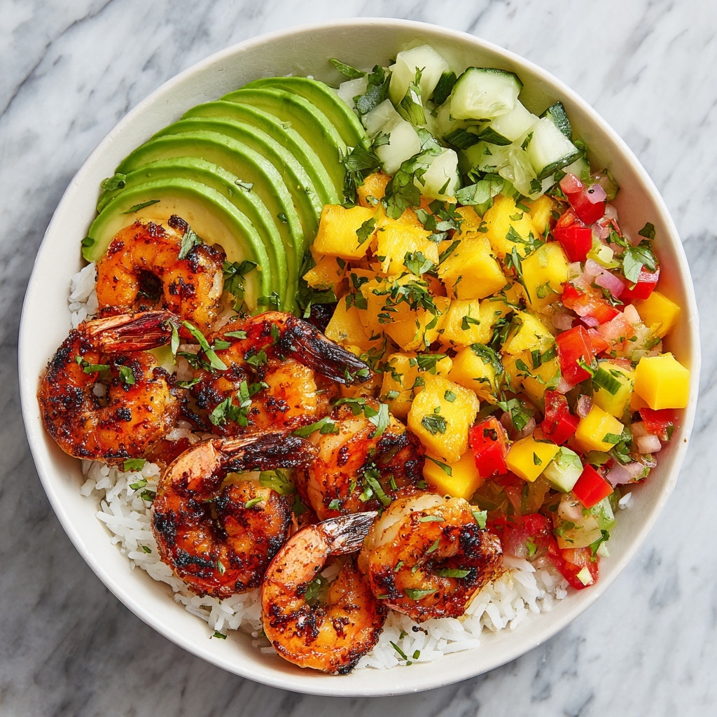 Shrimp and Avocado Bowls with Mango Salsa Recipe - Recipe Image