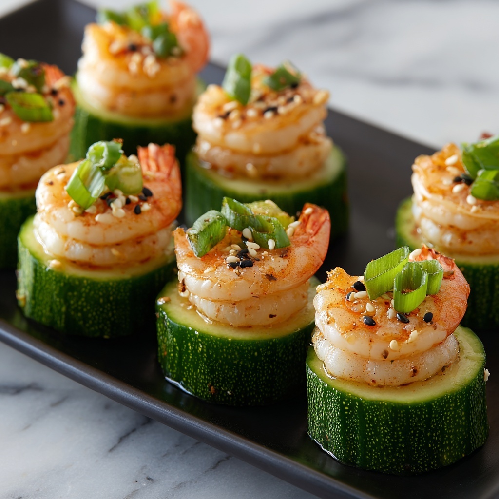 Spicy Shrimp Cucumber Sushi Boats Recipe - Recipe Image
