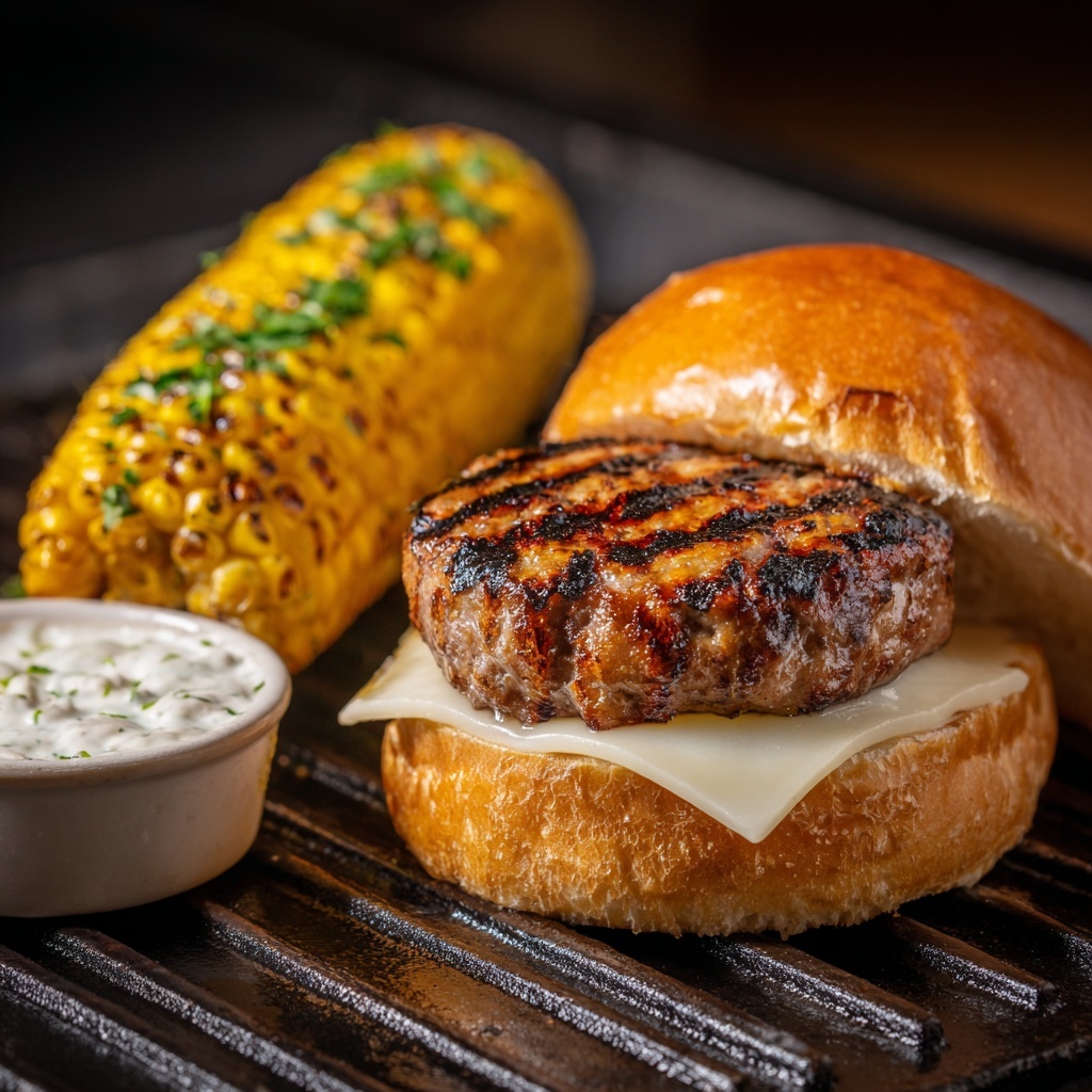 Chipotle Cheddar Chicken Burgers Recipe - Recipe Image