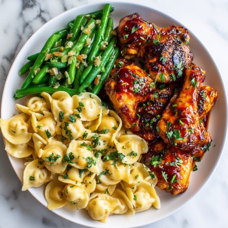 Jerk Wings with Rotel Pasta and Garlic Green Beans Recipe