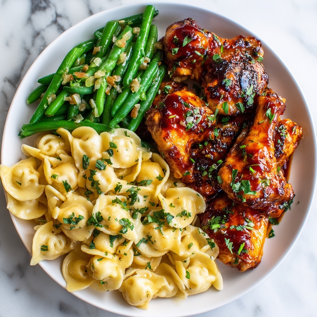 Jerk Wings with Rotel Pasta and Garlic Green Beans Recipe - Recipe Image