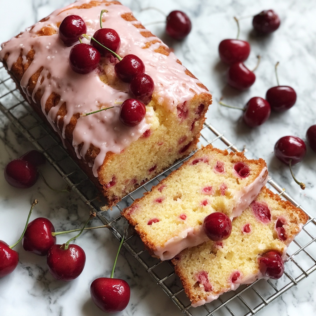 Cherry Bread with Almond Cherry Glaze Recipe - Recipe Image
