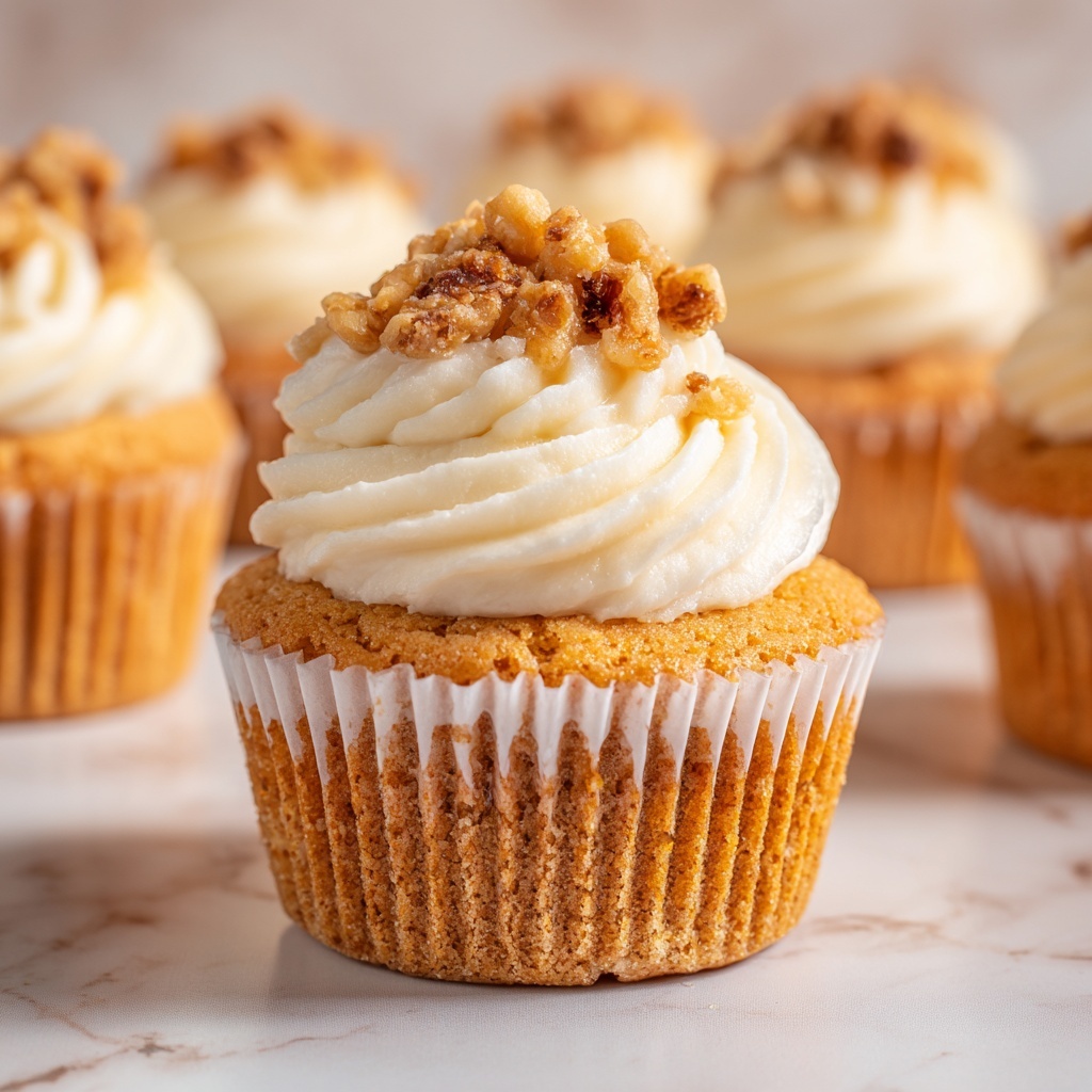 Carrot Cake Cupcakes with Cream Cheese Frosting Recipe - Recipe Image