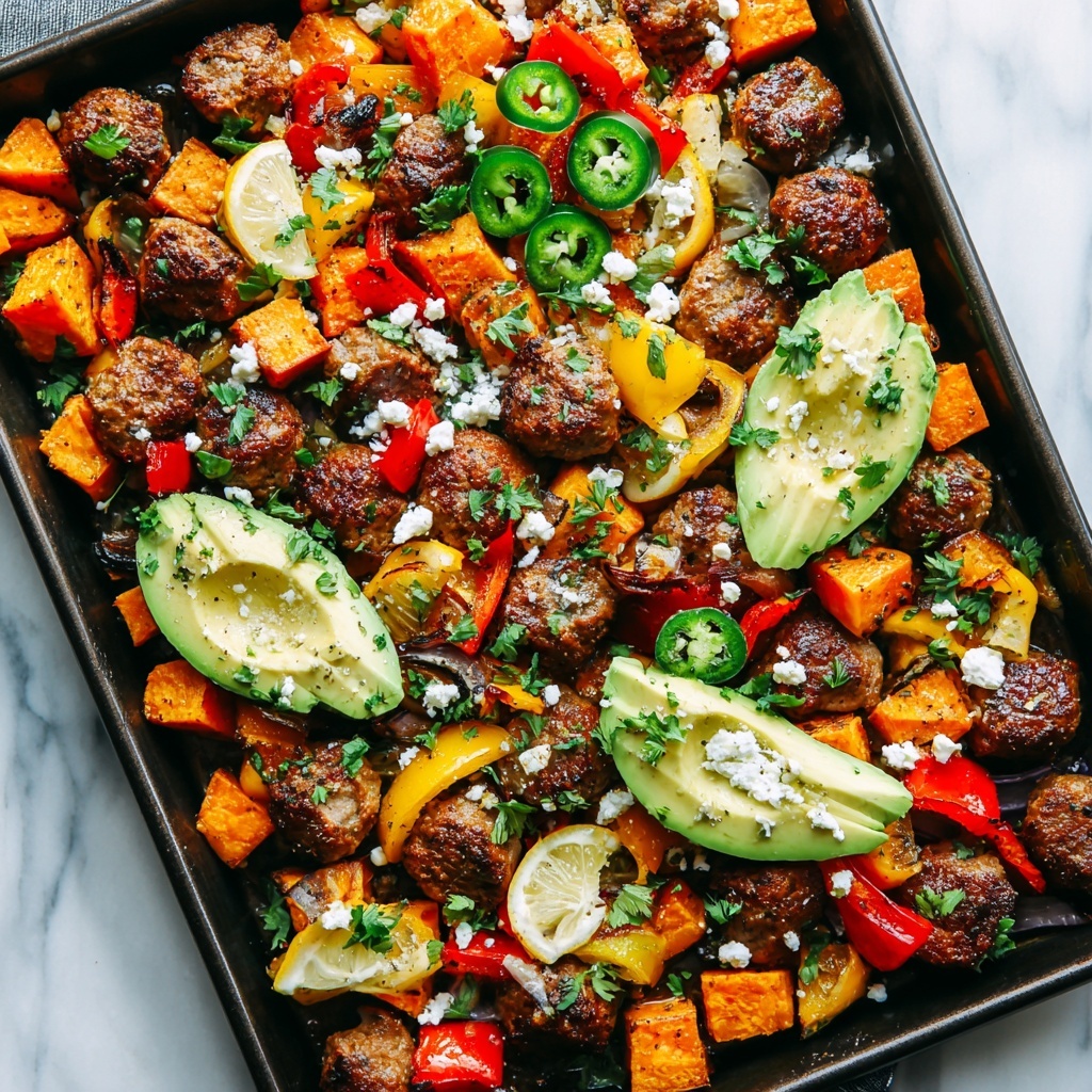 One Pan Hot Honey Sausage and Roasted Veggies Recipe - Recipe Image